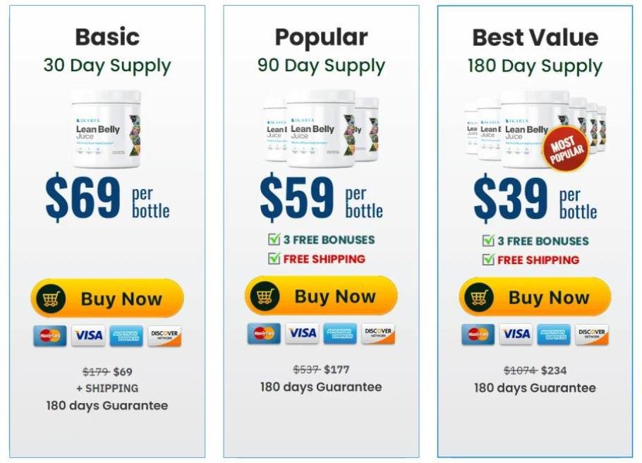 Order Ikaria Lean Belly Juice now at promotional discounted rate